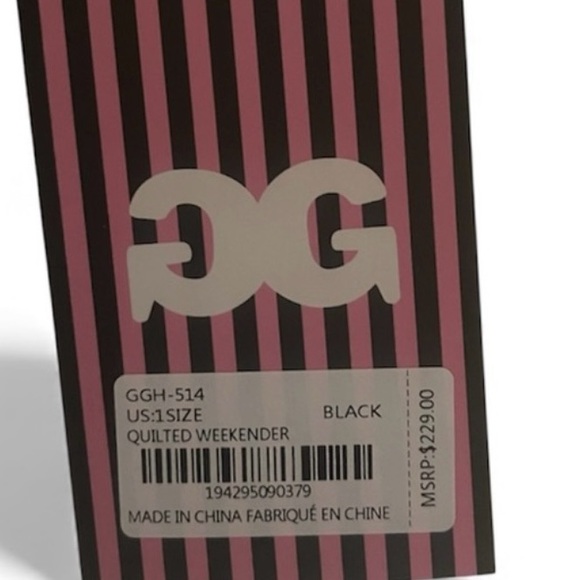 Gilda Paris "G" Logo Black Weekender Crossbody Travel w/ Slip Back - Picture 4 of 4